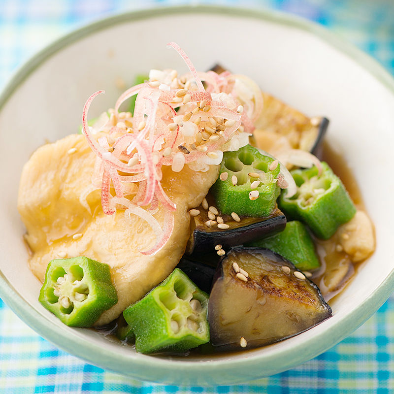 ささ身と夏野菜のさっと煮
