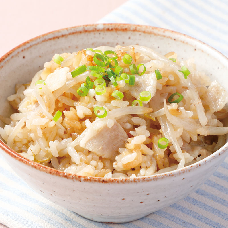 もやしと豚肉の炊き込みご飯