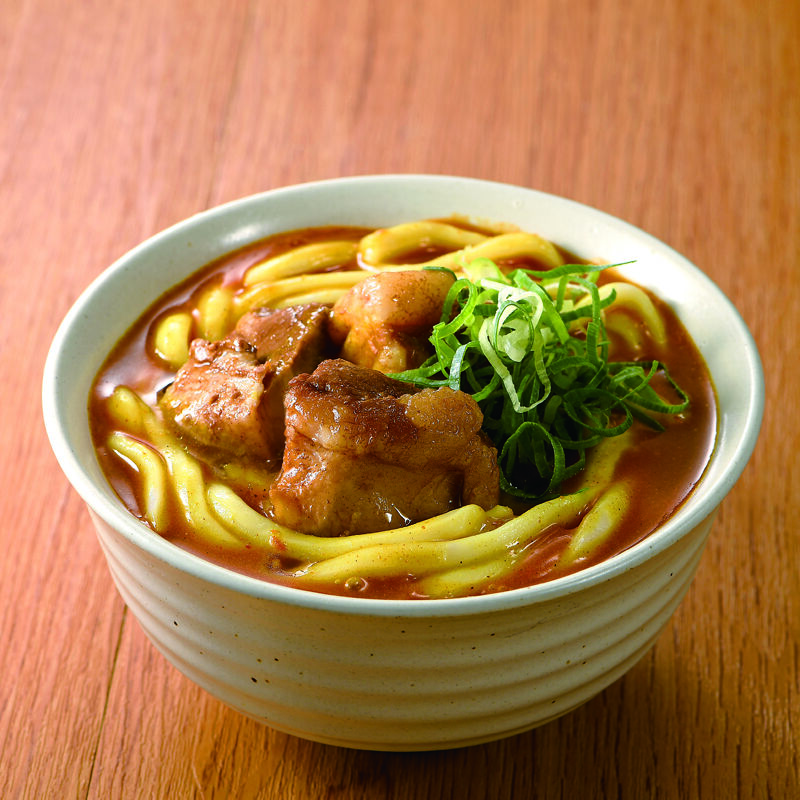 豚角煮カレーうどん