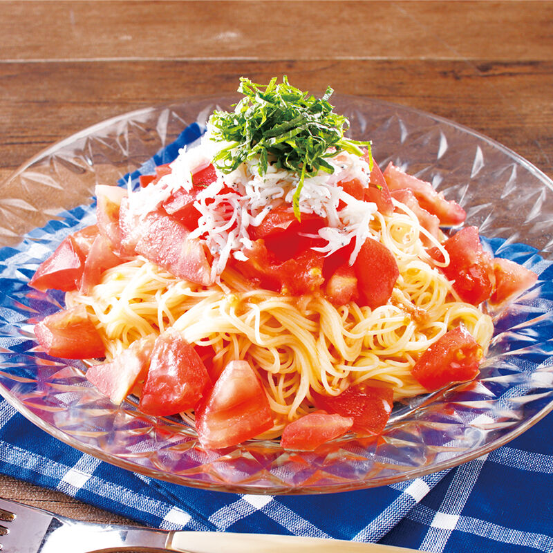 たっぷりトマトの冷製パスタ