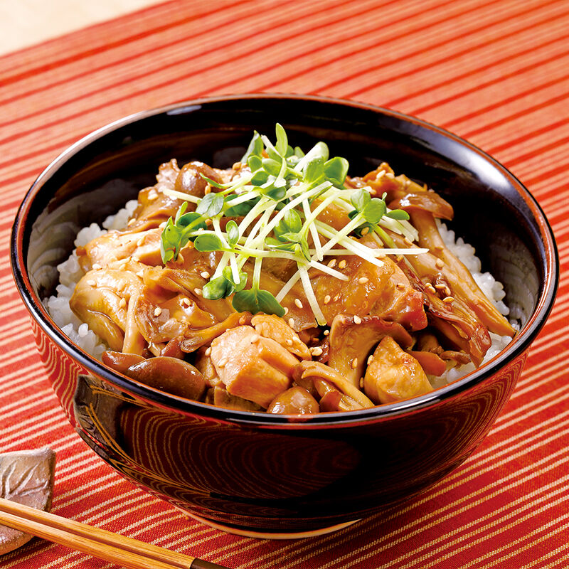 きのこと鶏肉のやみつき丼