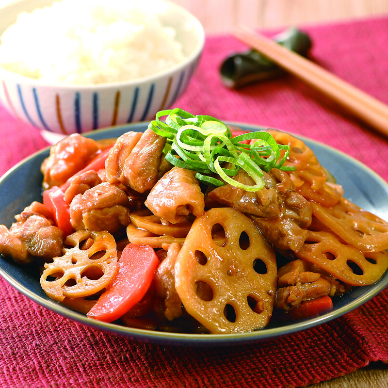 鶏とれんこんの炒め煮