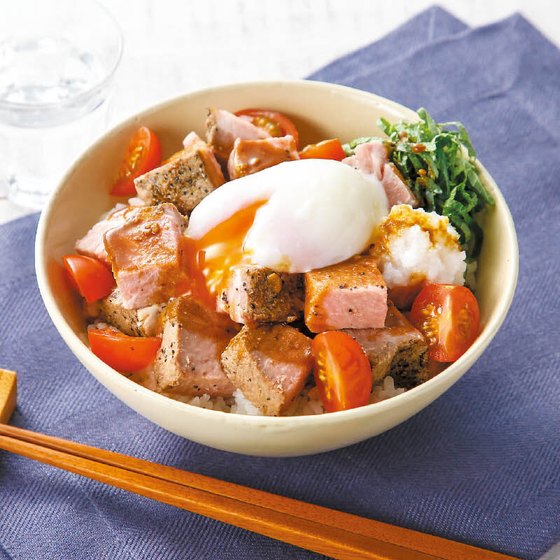 ひと手間でおいしく！やわらかローストポーク丼