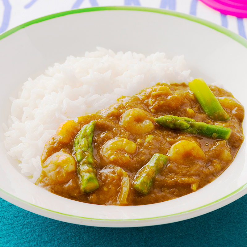 えびと春野菜のカレー