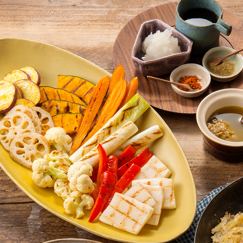 焼き野菜のバーニャカウダ＆和風おろしソース