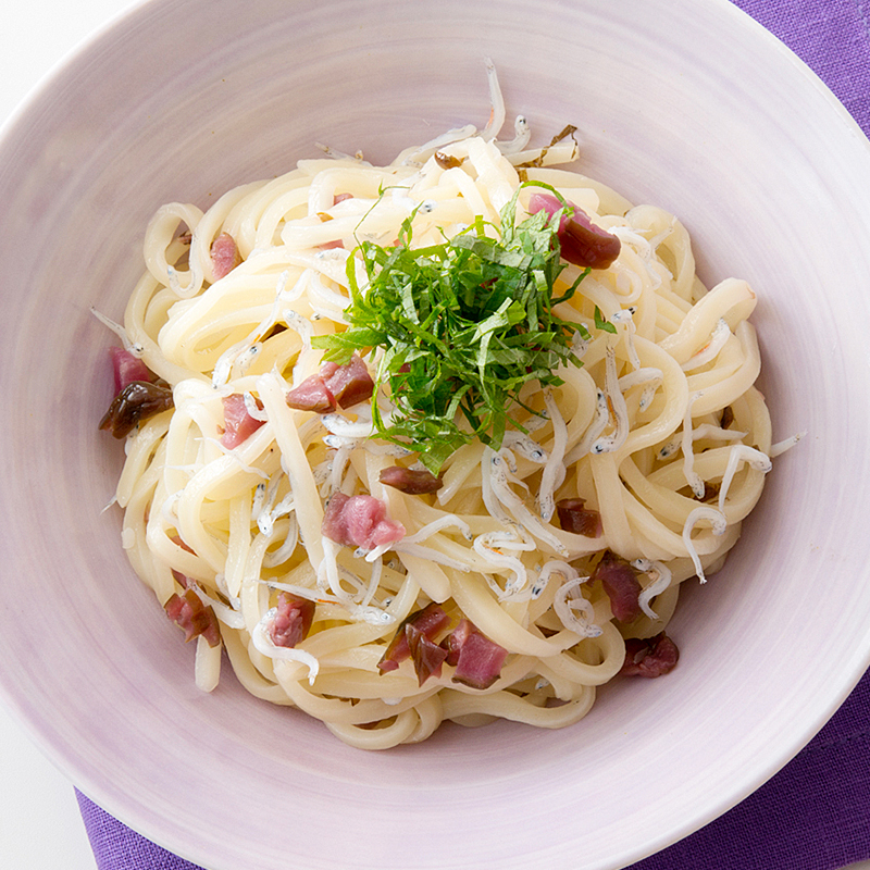 しば漬けとしらすのクイック麺