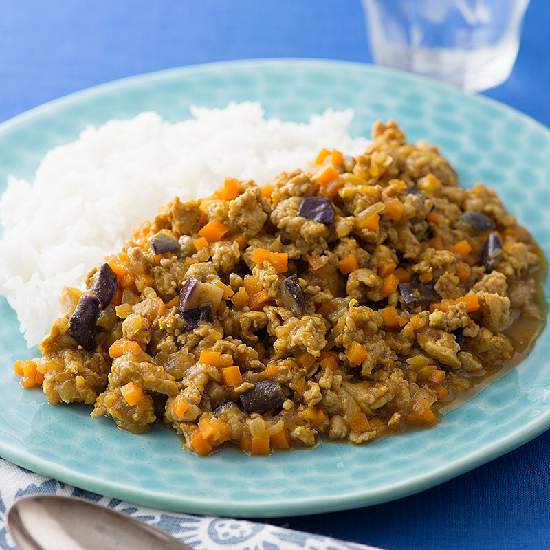 豚こま肉でキーマカレー