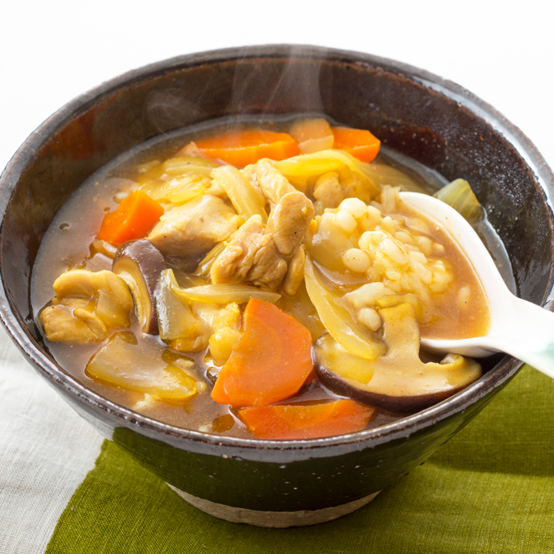 カレー汁かけ飯